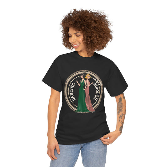 Wicked Dancing through Life Ozdust Ballroom Unisex Cotton Tee, Wicked Elphaba and Glinda Shirt, Ozdust Ballroom T-shirt, Black Wicked Tshirt